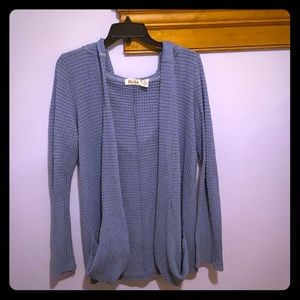 Knit Hooded Cardigan